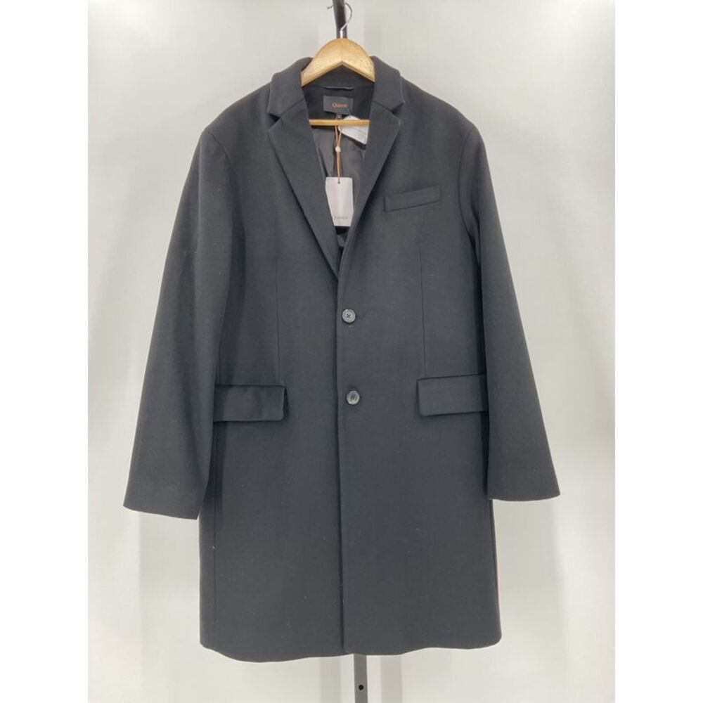 Quince Men's Italian Wool Overcoat Black XL
